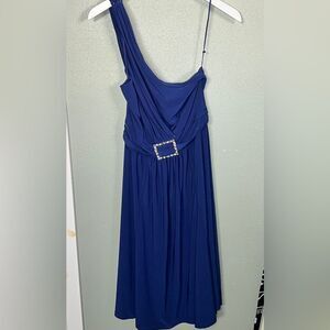 Jones New York Blue Prom Fancy One Shoulder Dress Size 12